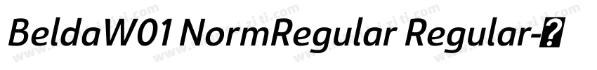 BeldaW01 NormRegular Regular字体转换